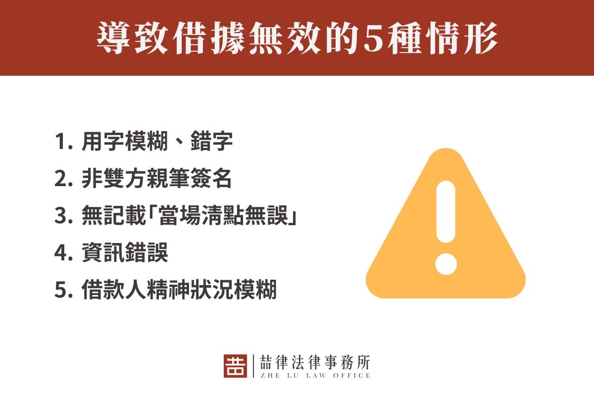 導致借據無效的5種情形
